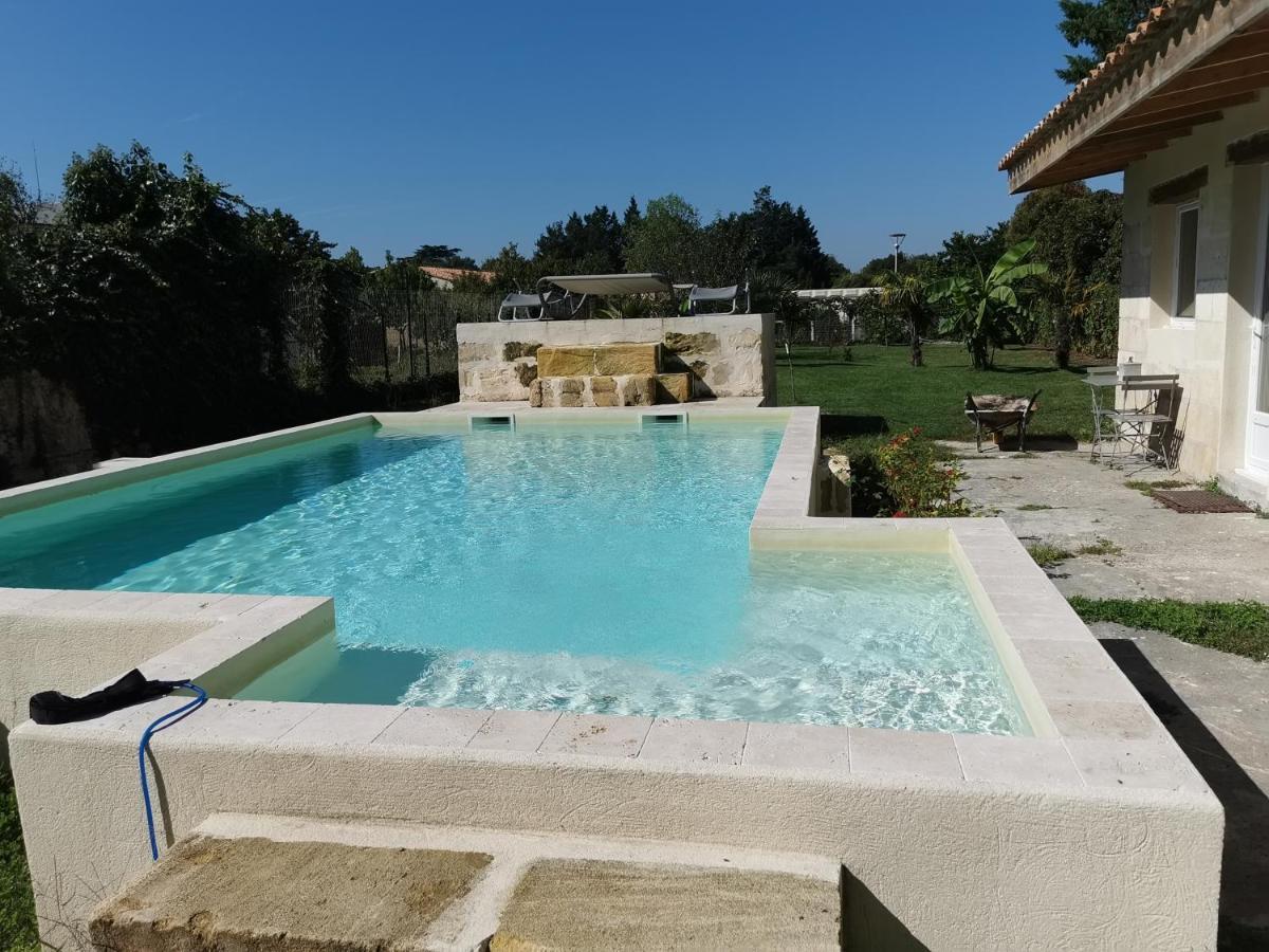 Jolie villa avec piscine dans le St emilionnais Sainte-Terre Extérieur photo