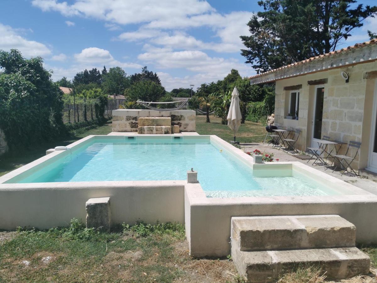 Jolie villa avec piscine dans le St emilionnais Sainte-Terre Extérieur photo